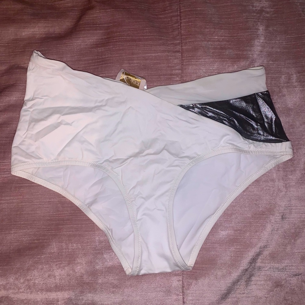 NWT! White high waisted swim bottom